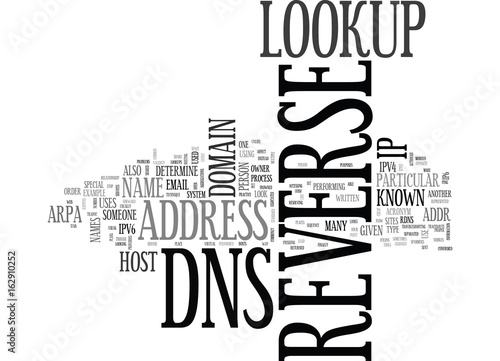 WHAT IS REVERSE DNS TEXT WORD CLOUD CONCEPT