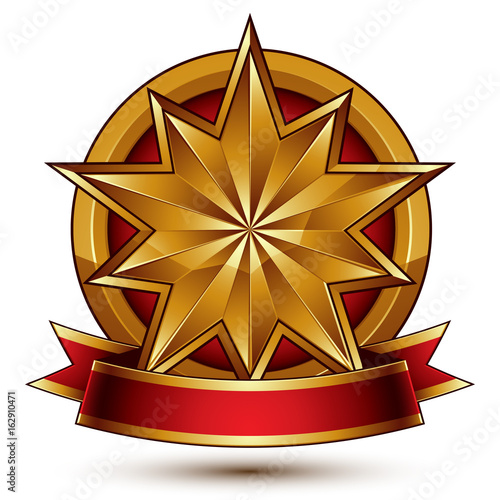 Branded golden symbol with ...