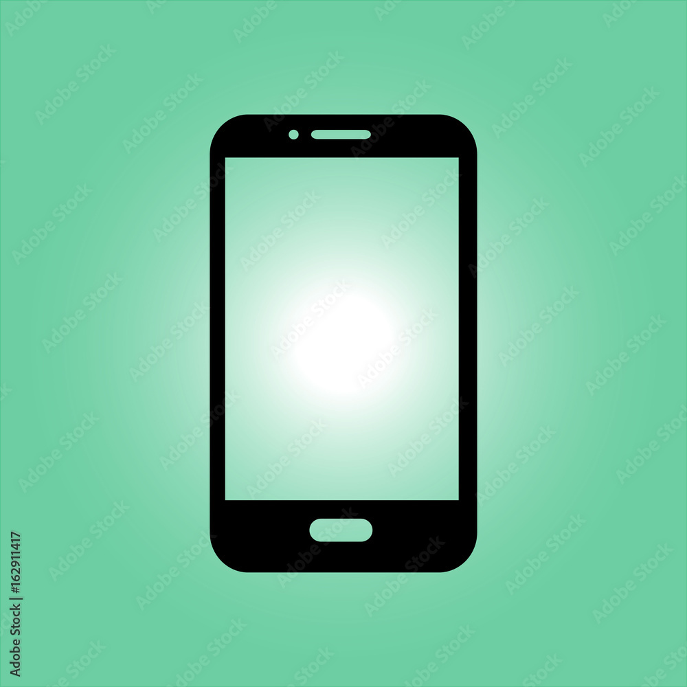 Vector illustration of smartphone icon. Flat design style. Vector illustration of smartphone icon. Flat design style.