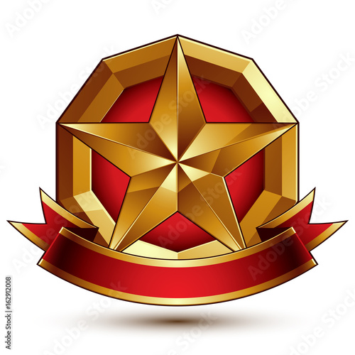 Branded golden symbol with ...