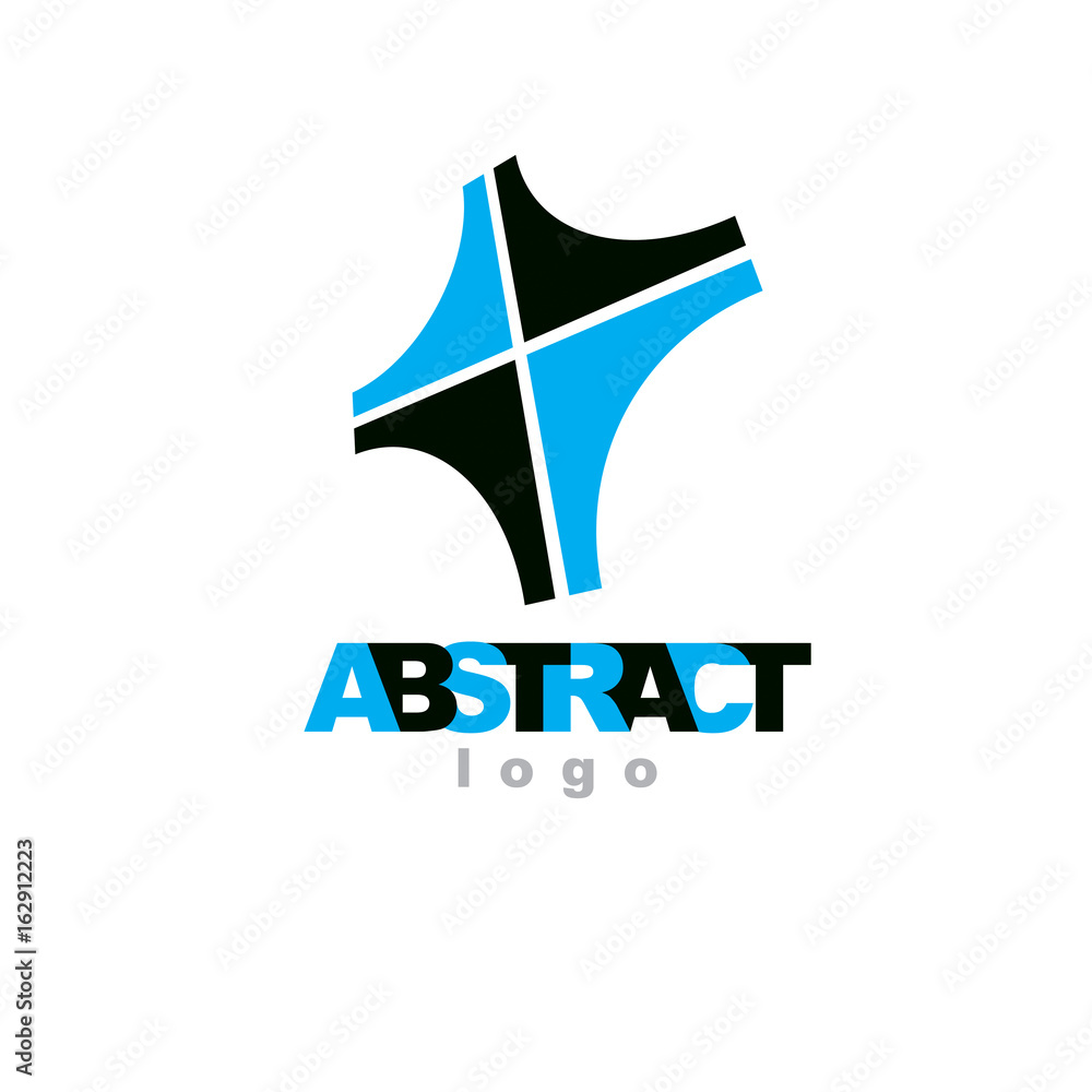 Obraz premium Vector geometric conceptual shape can be used as successful business career abstract logo.