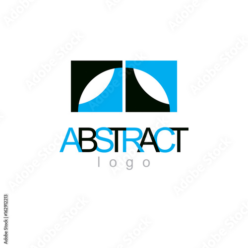 Vector abstract geometric shape best for use as corporate development symbol.