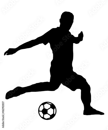 Fußballer mit Ball