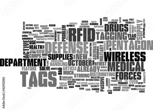 WHAT S NEW WITH RFID TAGS ON DRUGS TEXT WORD CLOUD CONCEPT