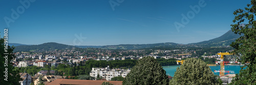 Aerial (bird) view of Annecy at Haute-Savoie department. France © vadiml