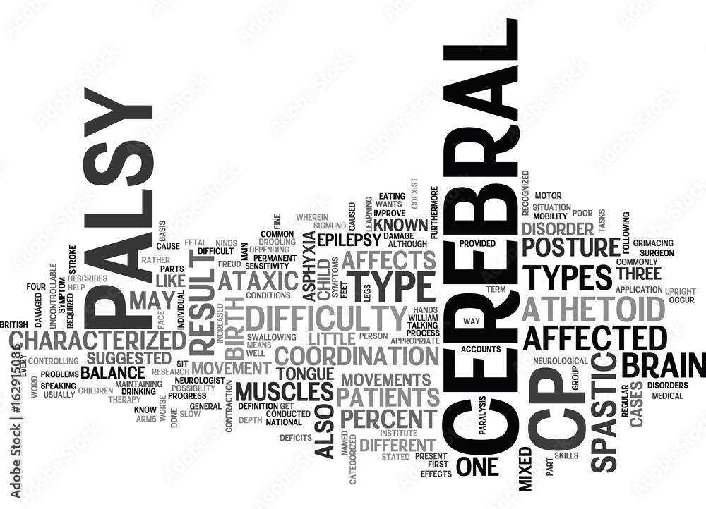 WHAT TO KNOW ABOUT THE DIFFERENT TYPES OF CEREBRAL PALSY TEXT WORD 
