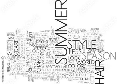 WHAT WILL BE HOT IN THE SUMMER OF TEXT WORD CLOUD CONCEPT