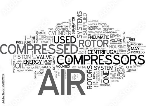 WHAT YOU NEED TO KNOW ABOUT COMPRESSED AIR SYSTEMS TEXT WORD CLOUD CONCEPT