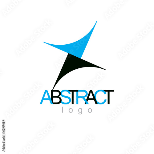 Vector conceptual geometric form can be used as business innovation logo.