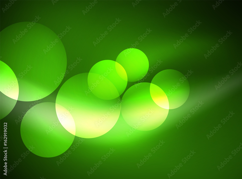 Shiny glowing glass circles, modern futuristic background template Shiny glowing glass circles, modern futuristic background template