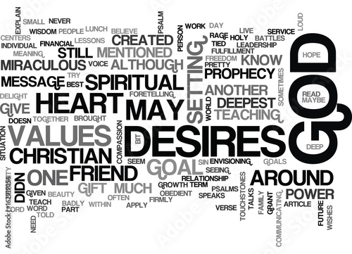 WHEN GOD TALKS TEXT WORD CLOUD CONCEPT