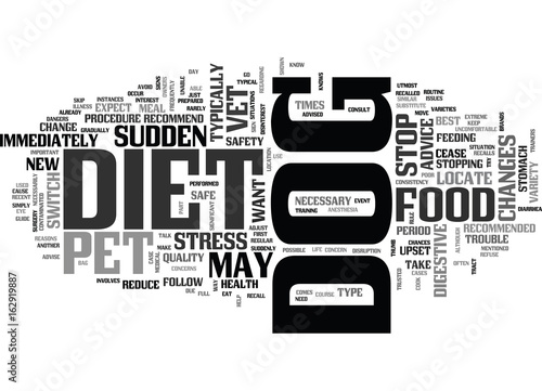 WHEN TO STOP YOUR DOGS DIET TEXT WORD CLOUD CONCEPT