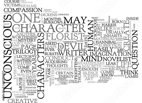 WHERE ARE A NOVELIST S CHARACTERS BORN TEXT WORD CLOUD CONCEPT