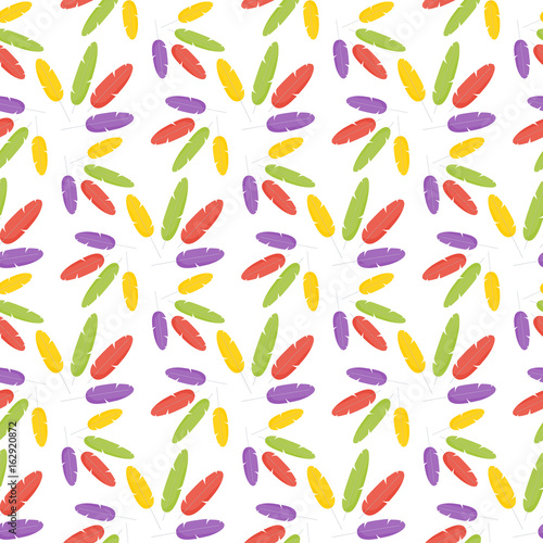 Feather vector seamless pattern