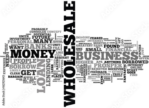 WHERE TO BORROW MONEY FOR YOUR WHOLESALE BUSINESS TEXT WORD CLOUD CONCEPT