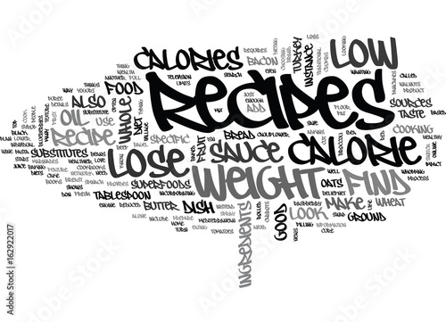 WHERE TO FIND LOSE WEIGHT RECIPES TEXT WORD CLOUD CONCEPT