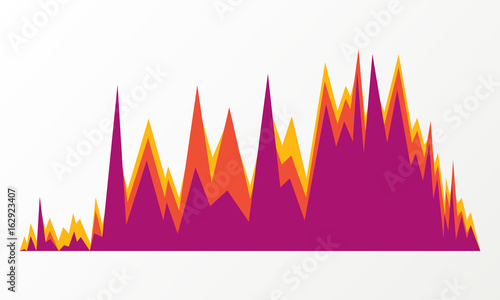 Business diagram element, colorful infographics isolated on white background vector illustration. Statistic infochart, data visualization, graph or chart information