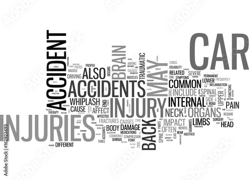 WHIP IT GOOD CAR ACCIDENTS AND YOUR SPINE TEXT WORD CLOUD CONCEPT
