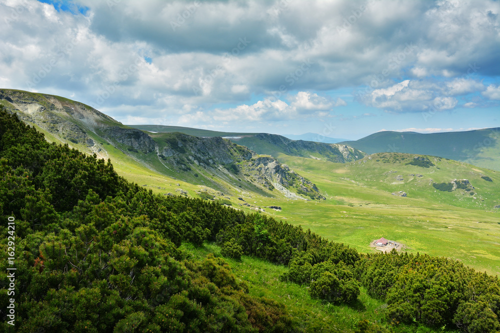 The Carpathian Mountains seen from Transalpina
