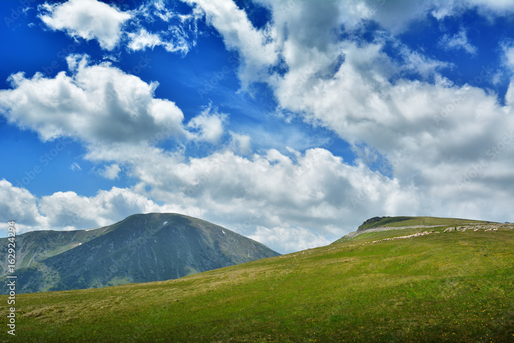 The Carpathian Mountains seen from Transalpina
