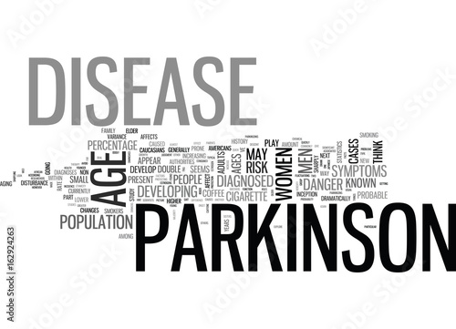 WHO GETS PARKINSON S DISEASE TEXT WORD CLOUD CONCEPT