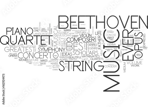 WHO IS THE GREATEST COMPOSER EVER TEXT WORD CLOUD CONCEPT