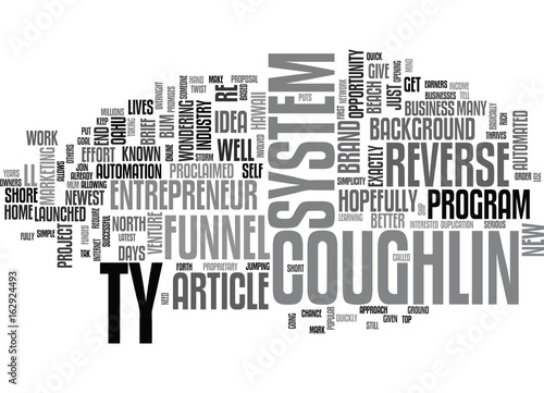 WHO IS TY COUGHLIN TEXT WORD CLOUD CONCEPT
