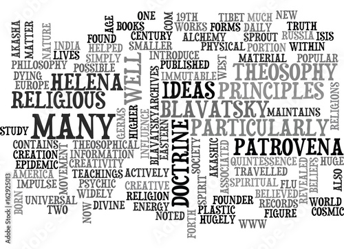 WHO WAS HELENA PATROVENA BLAVATSKY TEXT WORD CLOUD CONCEPT