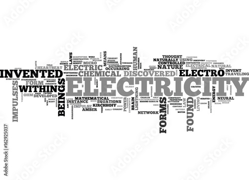 WHO WAS IT THAT INVENTED ELECTRICITY TEXT WORD CLOUD CONCEPT