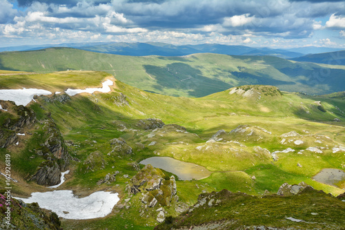 The Carpathian Mountains seen from Transalpina