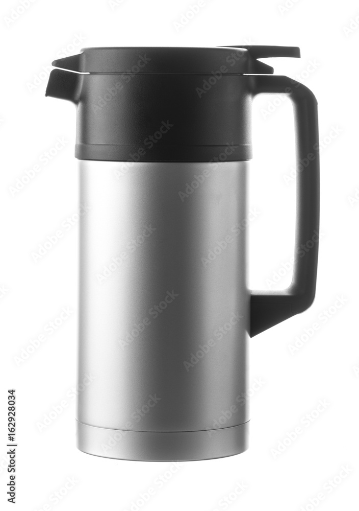 Metal thermo jug isolated on white background Metal thermo jug isolated on white background
