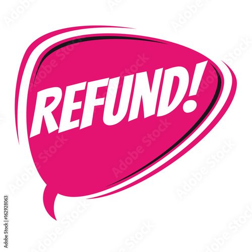 refund retro speech balloon