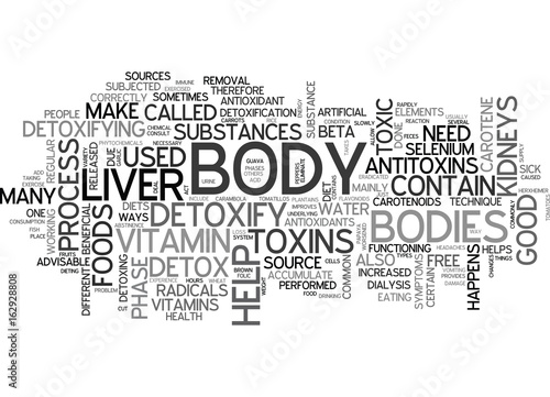 WHY DO WE NEED TO DETOXIFY OUR BODIES TEXT WORD CLOUD CONCEPT