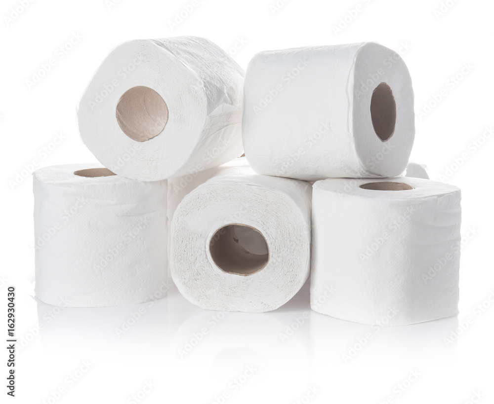 rolls of toilet paper isolated on white rolls of toilet paper isolated on white