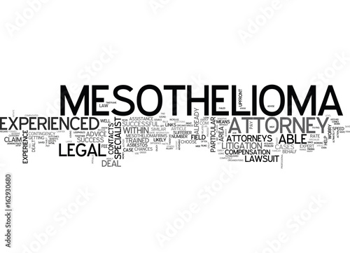 WHY OPT FOR AN EXPERIENCED MESOTHELIOMA ATTORNEY TEXT WORD CLOUD CONCEPT