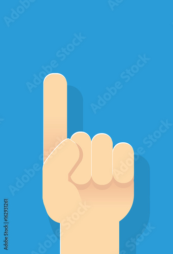 Grafik Hand mit erhobenen Zeigefinger

