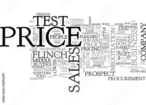 WILL YOU PASS THE FLINCH TEST TEXT WORD CLOUD CONCEPT