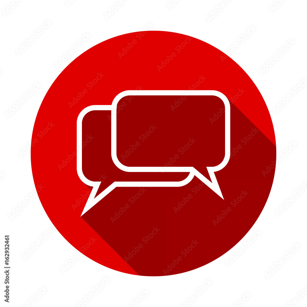 Chat Flat Icon with shadow. Vector Chat Flat Icon with shadow. Vector