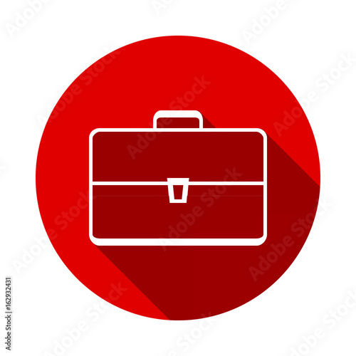 Briefcase icon, vector illustration. Flat design style