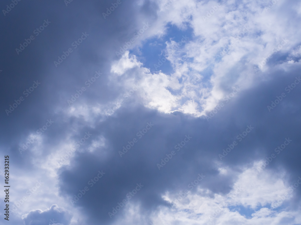 Cloudy on blue sky,Pamoramic view,A lot of clouds
