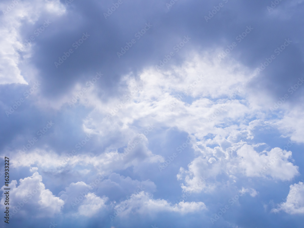 Cloudy on blue sky,Pamoramic view,A lot of clouds
