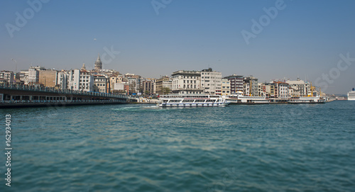 The building, city, transpotation, logistic and Bosphorus strait in Istanbul, Turkey. © orapin