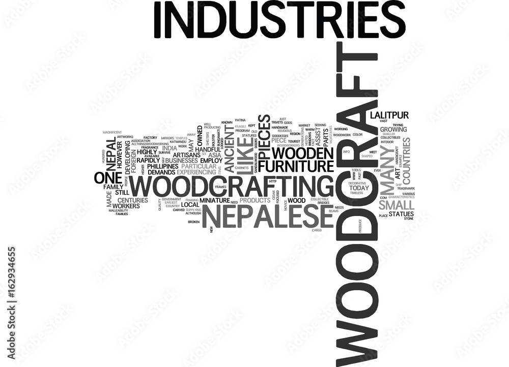 WOODCRAFT INDUSTRIES WOODEN BRIDGES FROM THE PAST TEXT WORD CLOUD CONCEPT Stock Vector Adobe Stock