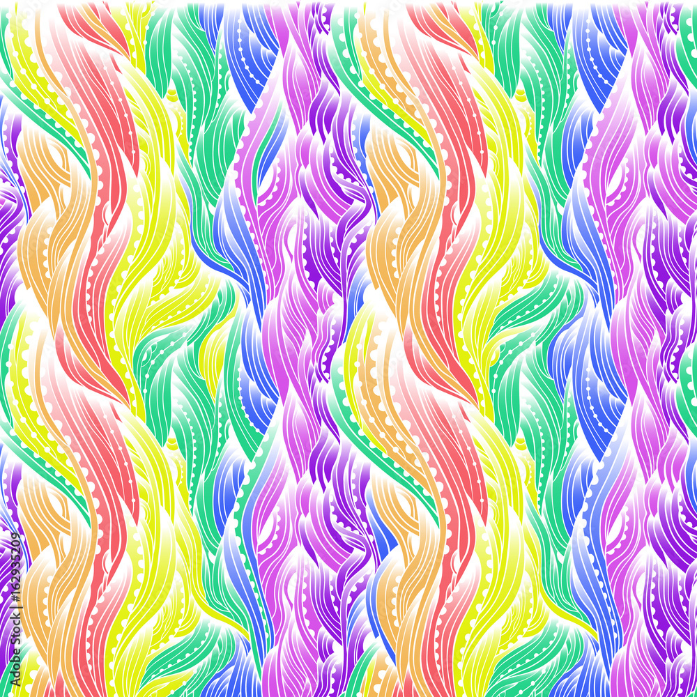 Colorful wavy pattern, abstract waves background, light color gradient wallpaper, EPS 10