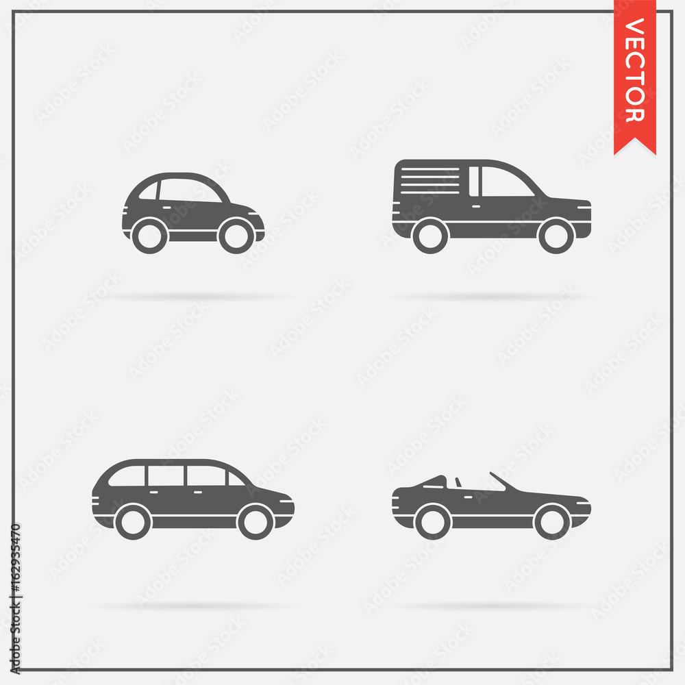 Set of Vector Car Icons