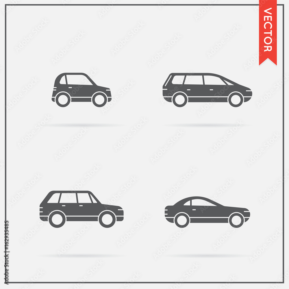 Set of Vector Car Icons