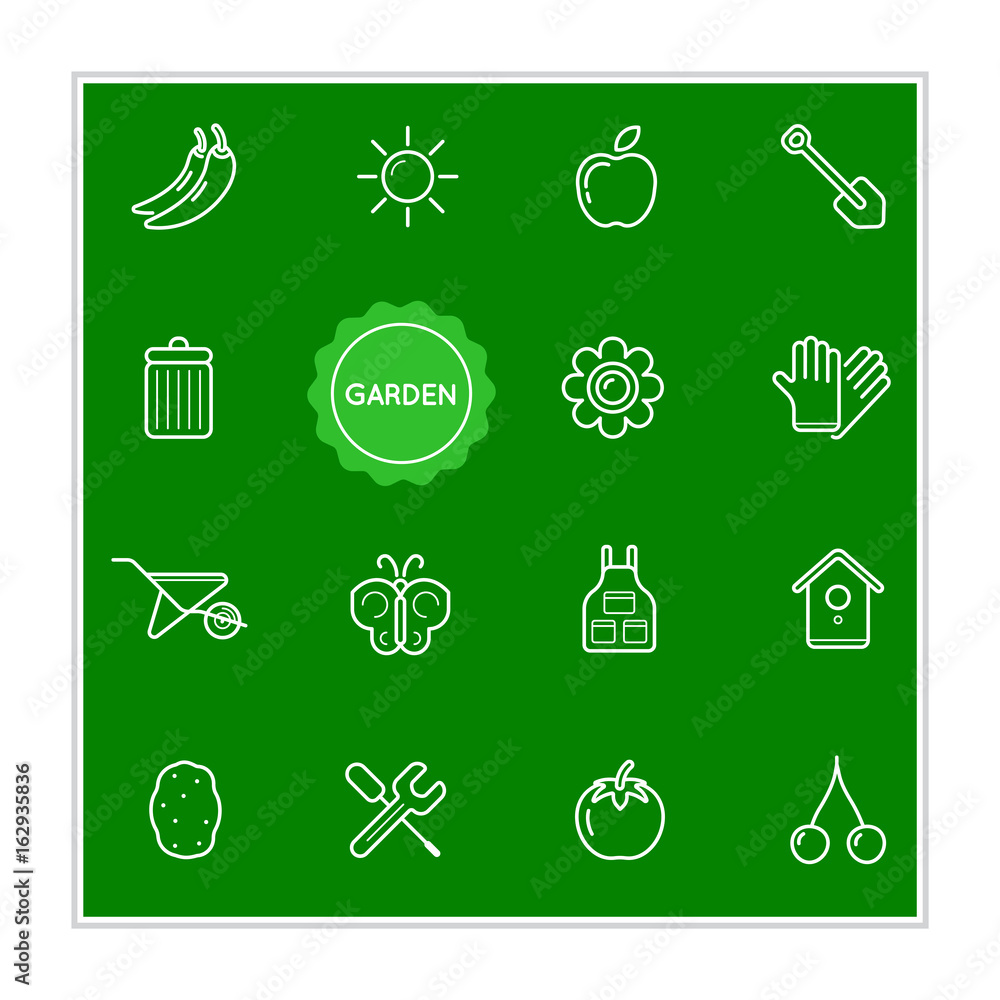 Set of Garden Vector Illustration Elements can be used as Logo or Icon in premium quality Set of Garden Vector Illustration Elements can be used as Logo or Icon in premium quality