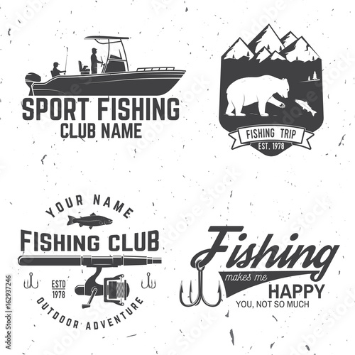 Fishing sport club. Vector illustration.