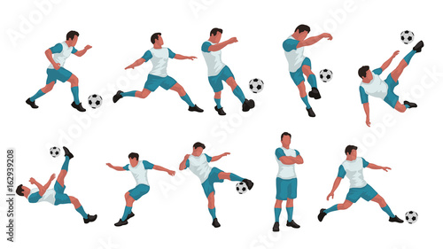 soccer player colored set © ifh85