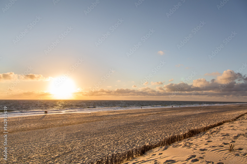 Sonnenuntergang am Strand von Kampen